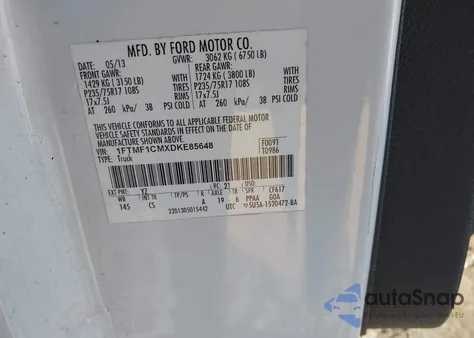 2013 Ford F-150 Xl z USA, uszkodzony, nr VIN 1FTMF1CMXDKE85648